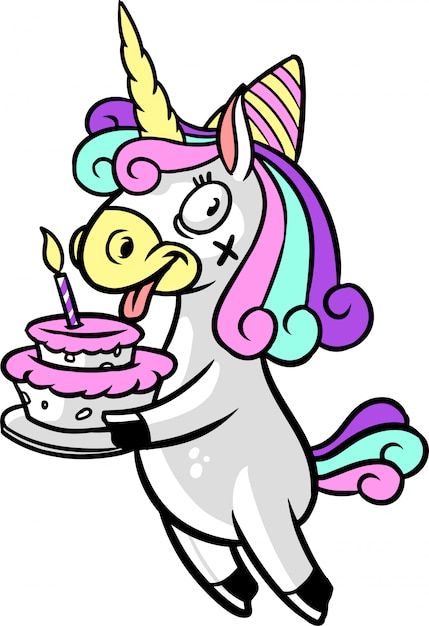 Download Unicorn birthday 2 | Premium Vector