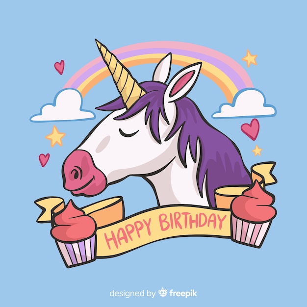 Download Unicorn birthday | Free Vector