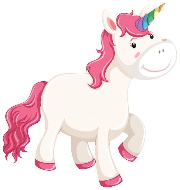free vector  a unicorn character on white background