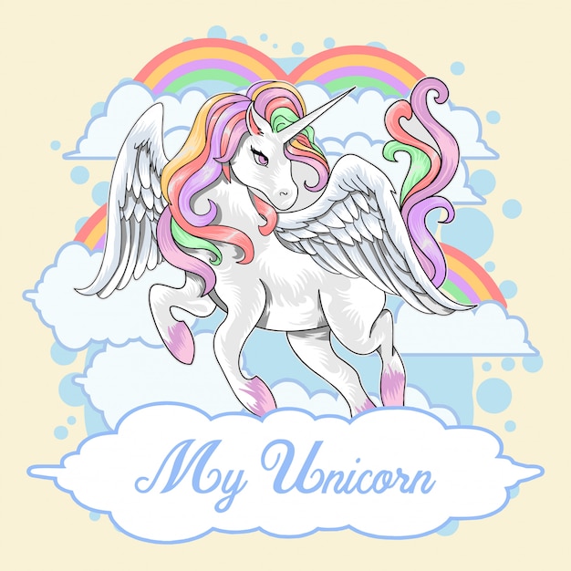 Download Premium Vector | Unicorn invitation birthday kid card