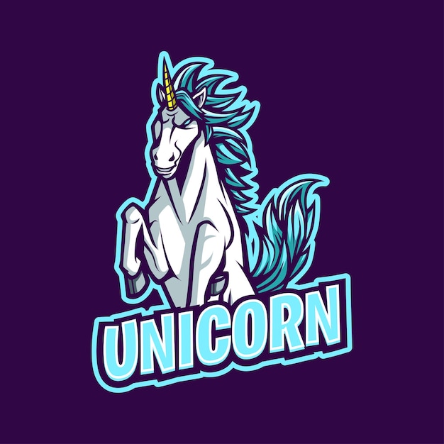 Premium Vector | Unicorn mascot logo for team esport and sport