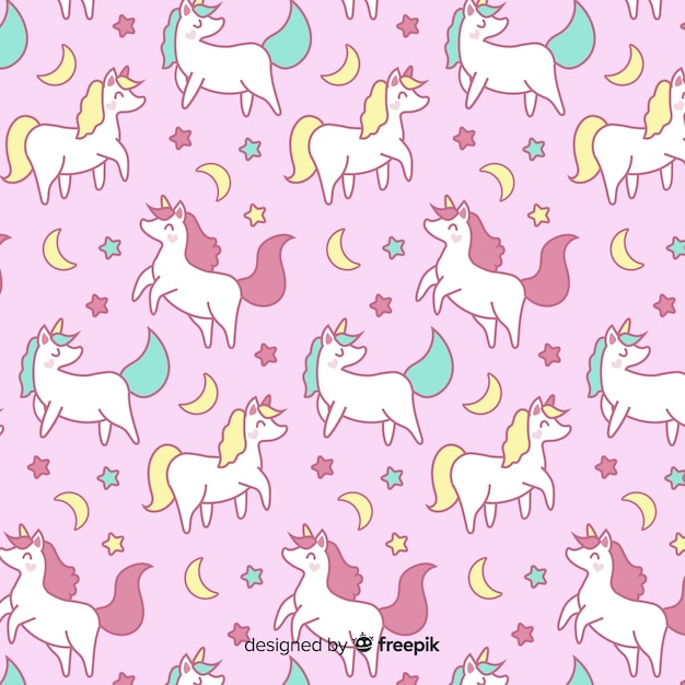 Free Vector | Unicorn pattern