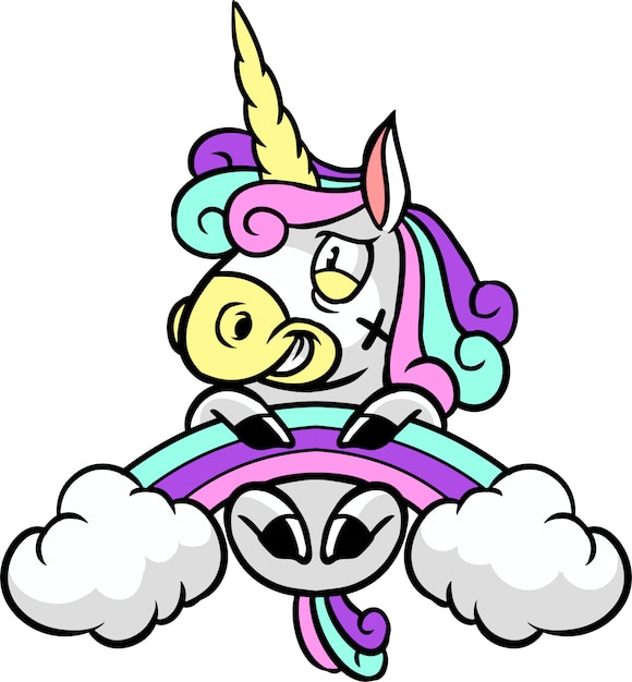 Premium Vector | Unicorn rainbow