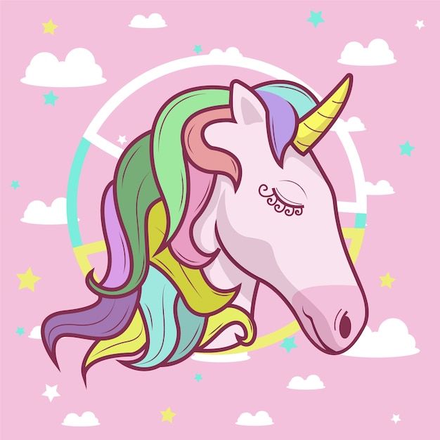 Unicorn sleep | Premium Vector