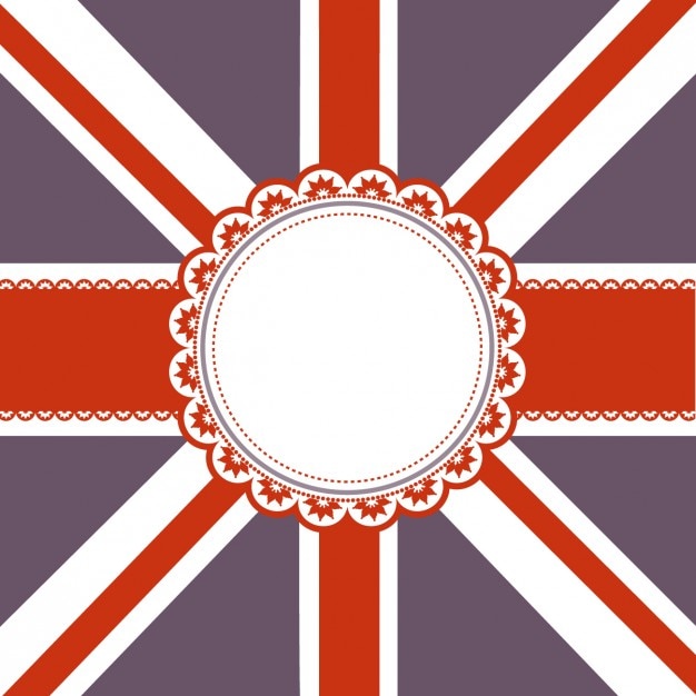 Download Union jack flag with a badge background Vector | Free Download