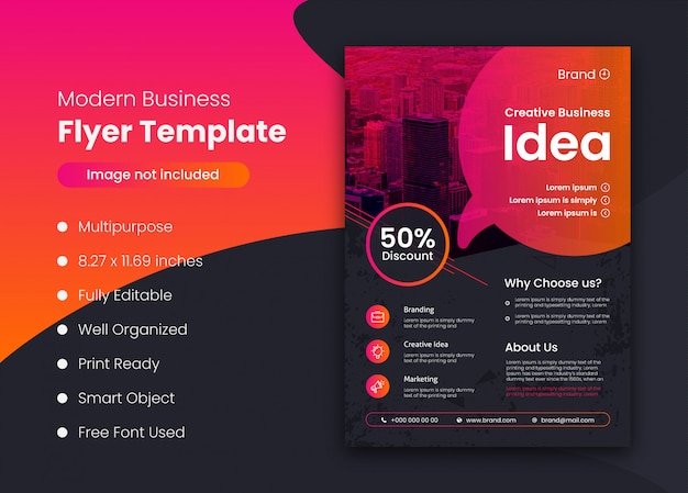 Premium Vector Unique Business Promotion Flyer Template