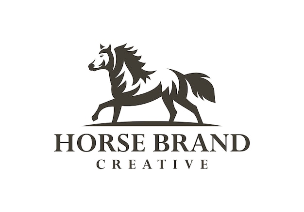 Download Free Unique Horse Silhouette Logo Template Premium Vector Use our free logo maker to create a logo and build your brand. Put your logo on business cards, promotional products, or your website for brand visibility.