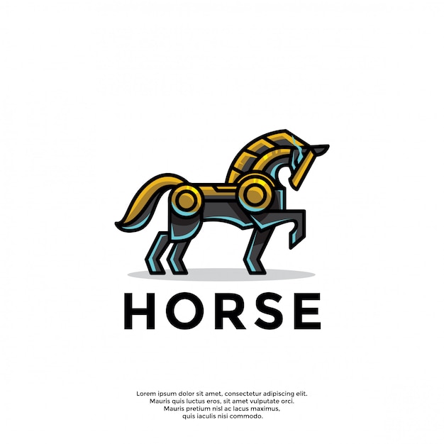 Download Free Unique Robotic Horse Logo Template Premium Vector Use our free logo maker to create a logo and build your brand. Put your logo on business cards, promotional products, or your website for brand visibility.