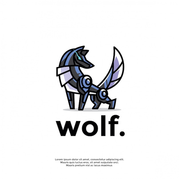 Download Free Unique Robotic Wolf Logo Template Premium Vector Use our free logo maker to create a logo and build your brand. Put your logo on business cards, promotional products, or your website for brand visibility.