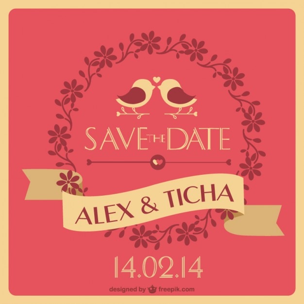 Download Unique wedding invitation Vector | Free Download