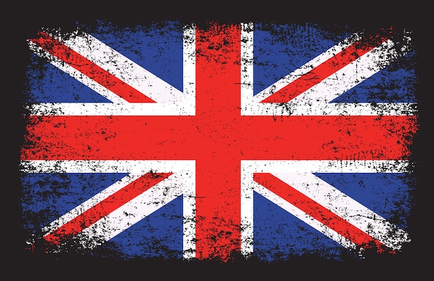 Download United kingdom flag in grunge style Vector | Premium Download