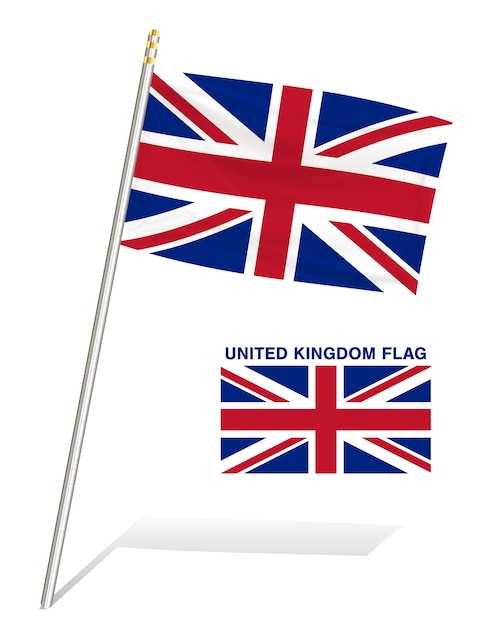 Download United kingdom flag on a white background | Premium Vector