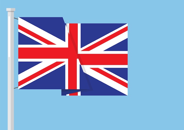 Download United kingdom flag with copyspace Vector | Premium Download