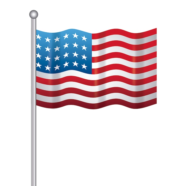 Download United state of american flag in stick Vector | Premium ...