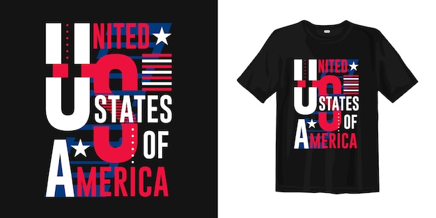 Premium Vector | United states of america abstract typography t-shirt ...