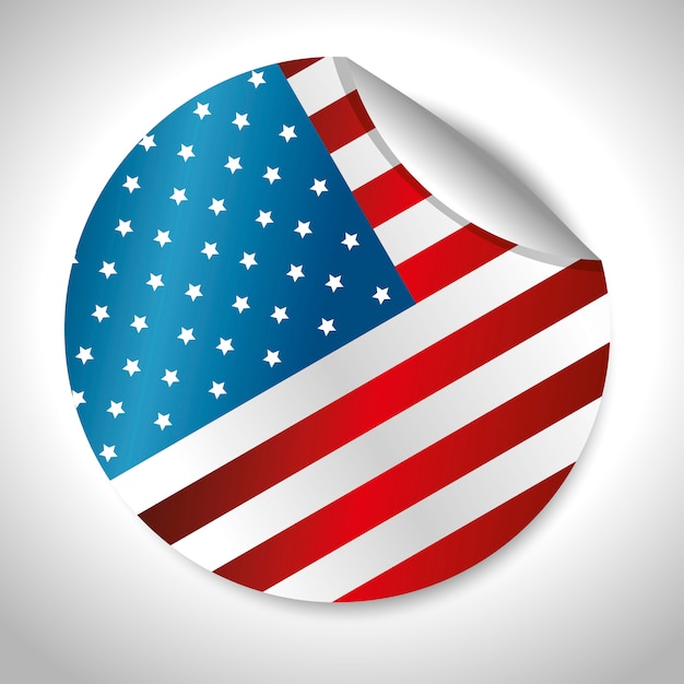 Download United states of america rounded sticker flag design ...