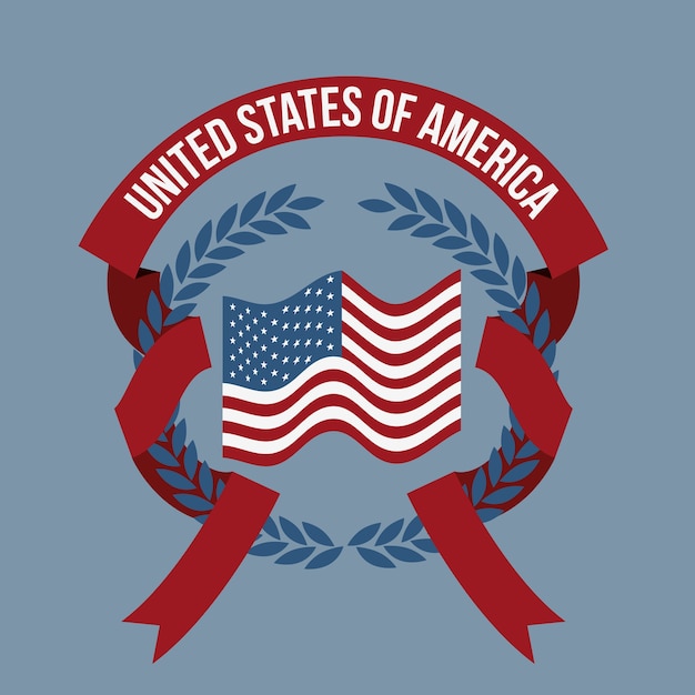 Premium Vector | United states of america with arch flag