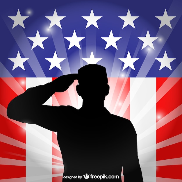 Download United states flag salute vector Vector | Free Download