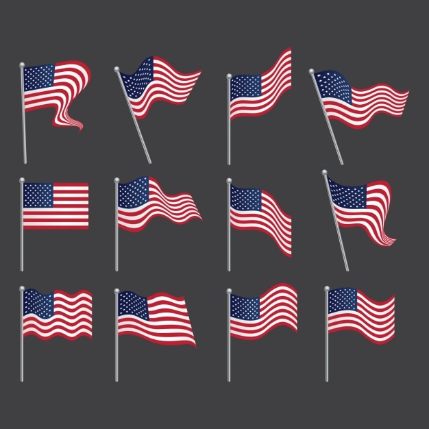 Download United states flags collection Vector | Free Download