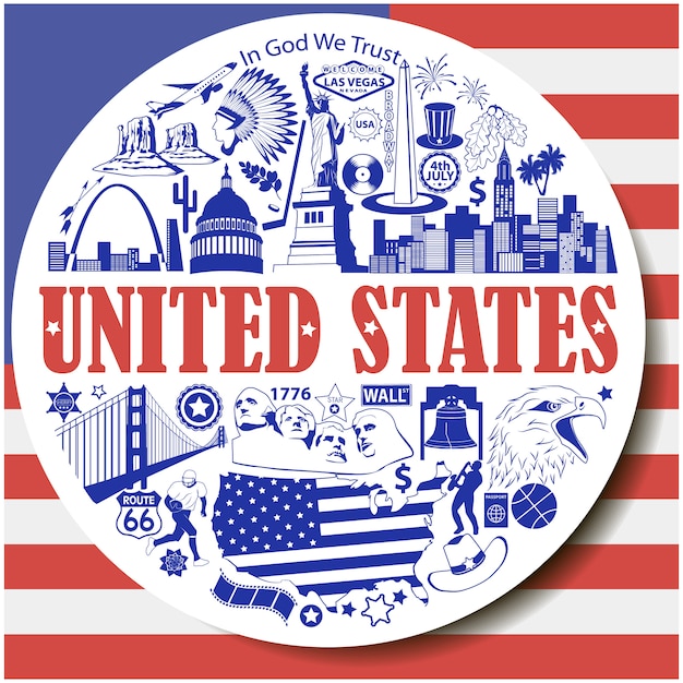 Download Free United States Round Background Seticons And Symbols Premium Vector Use our free logo maker to create a logo and build your brand. Put your logo on business cards, promotional products, or your website for brand visibility.