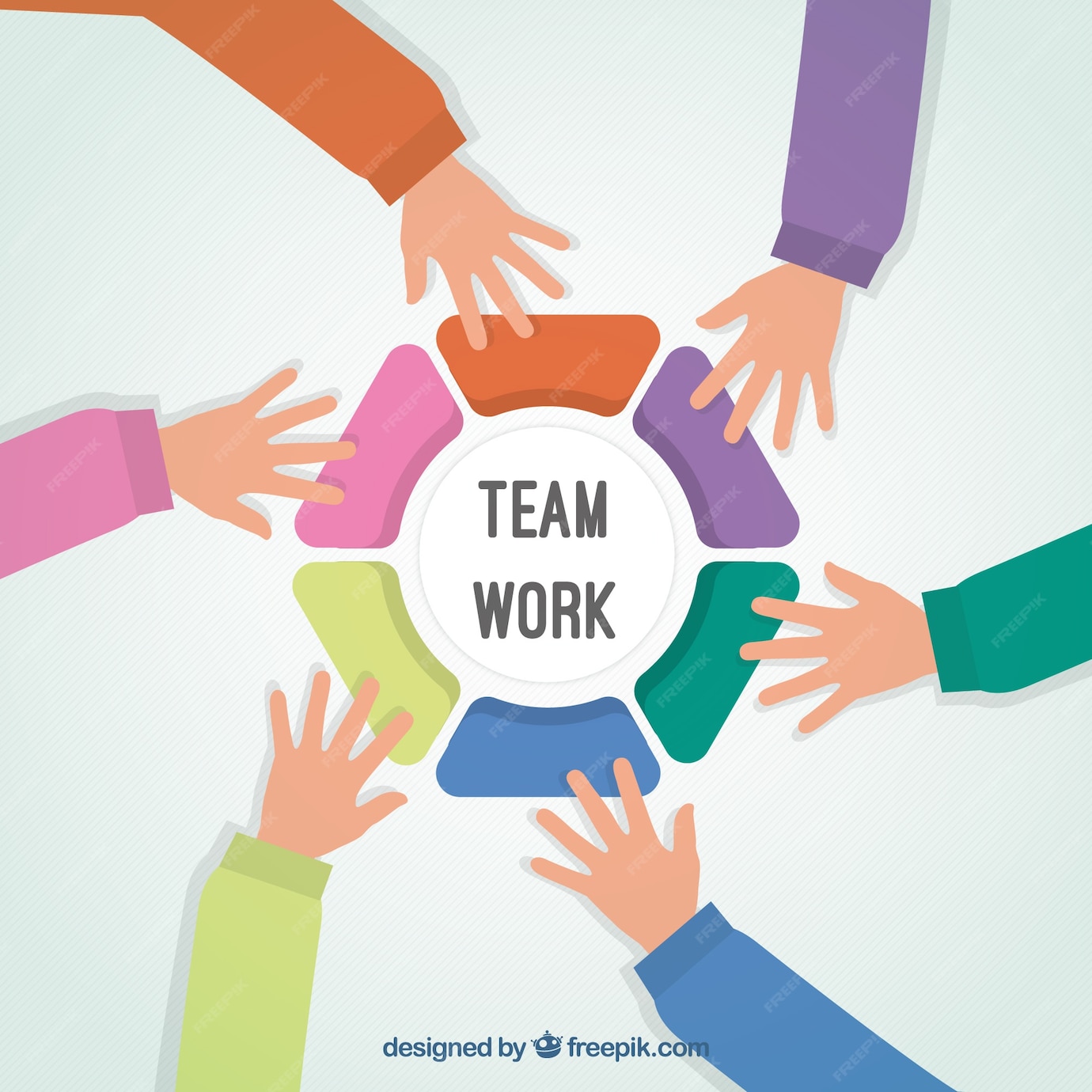 Free Vector | United teamwork hands