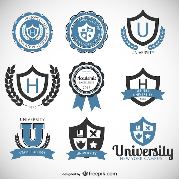 Download Free Freepik University And College Badges Vector For Free Use our free logo maker to create a logo and build your brand. Put your logo on business cards, promotional products, or your website for brand visibility.