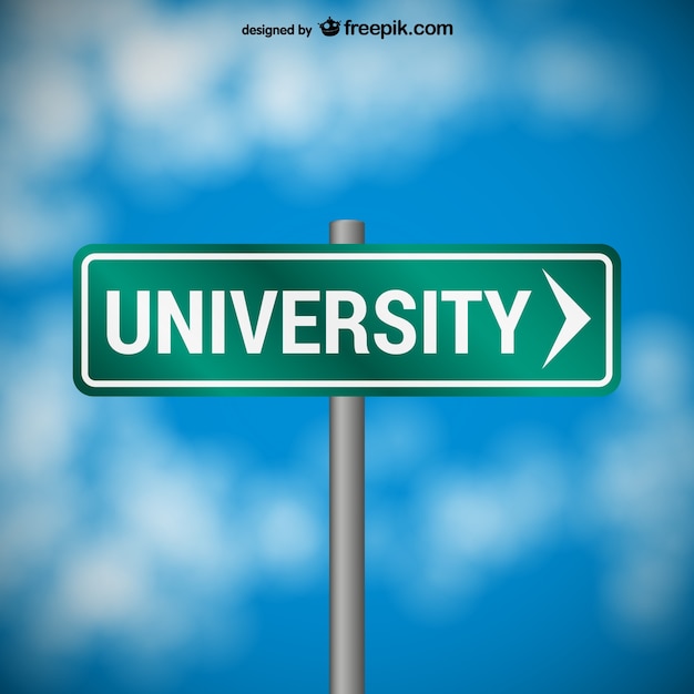 University road sign Vector Free Download University road sign Vector Free Download