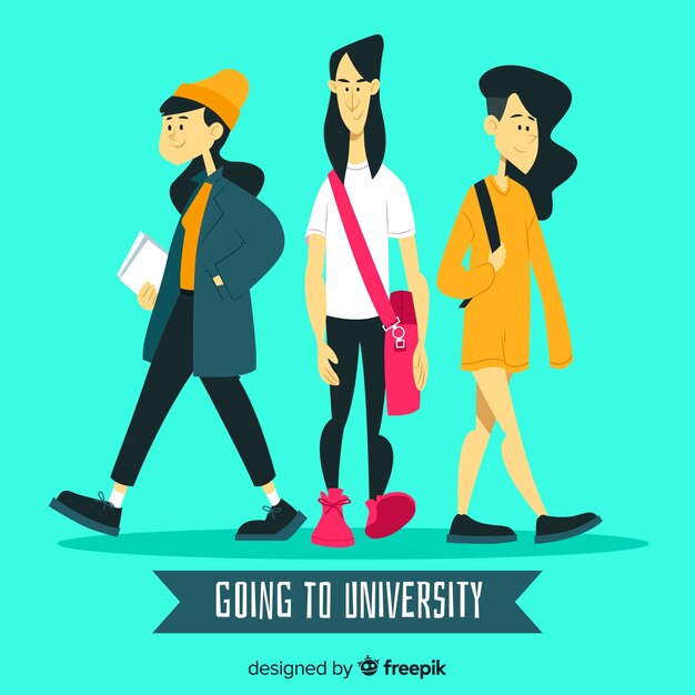 Download University student collection | Free Vector