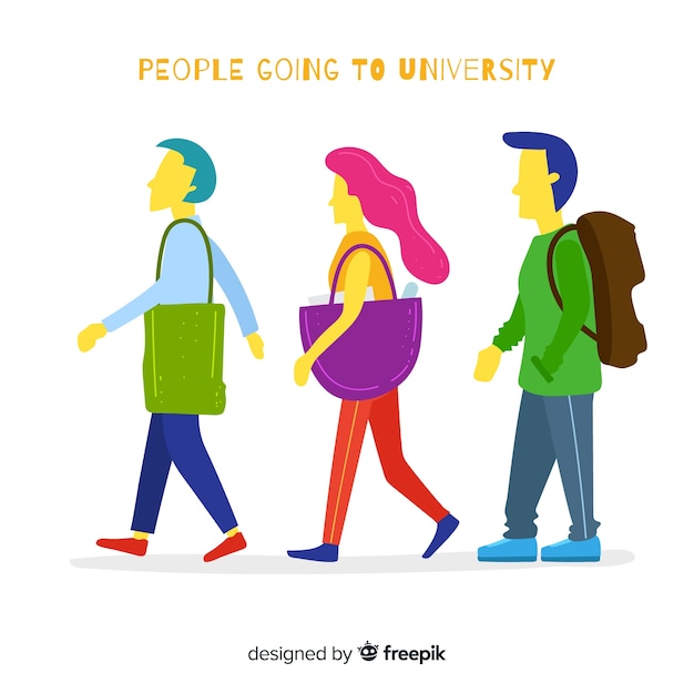 Free Vector | University student collection