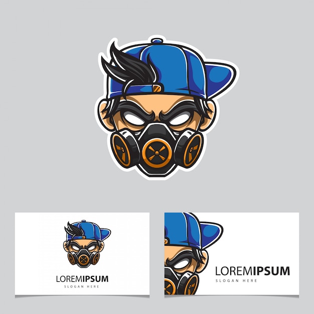 Download Free Urban Boy With Gas Mask Logo Premium Vector Use our free logo maker to create a logo and build your brand. Put your logo on business cards, promotional products, or your website for brand visibility.