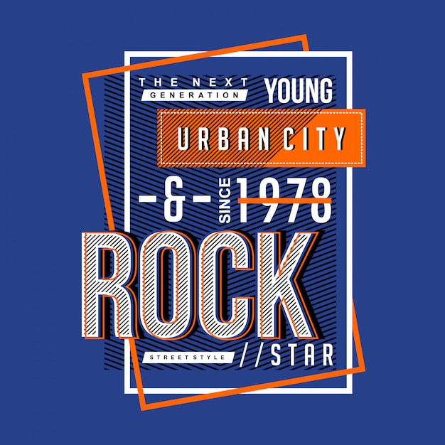 Download Urban city typographic design printed t shirt | Premium Vector