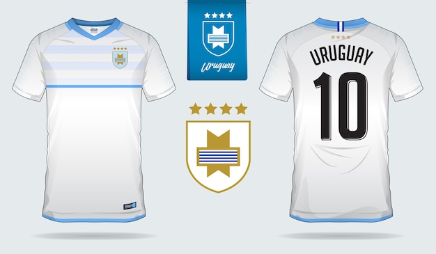 Download Free Uruguay Soccer Jersey Or Football Kit Template Premium Vector Use our free logo maker to create a logo and build your brand. Put your logo on business cards, promotional products, or your website for brand visibility.