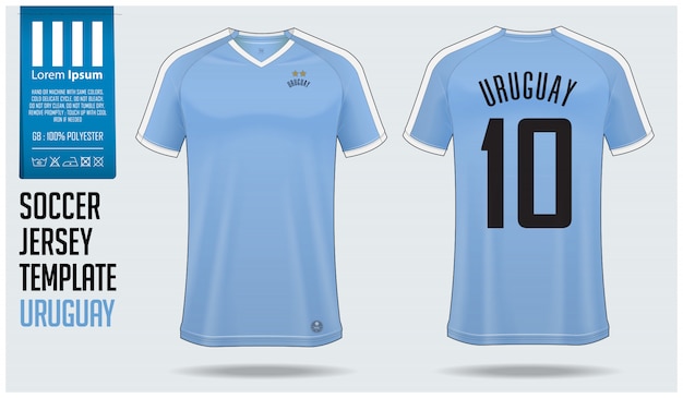 Download Uruguay soccer jersey mockup or football kit template ...