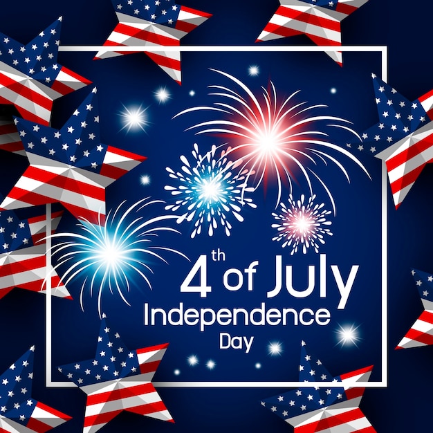 USA 4th of july happy independence day vector illustration Vector ...