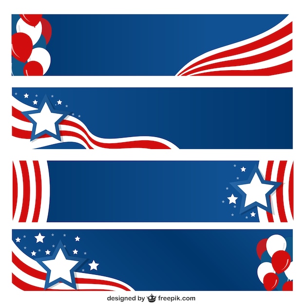USA banner set