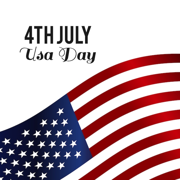 Download Usa day design with flag Vector | Free Download