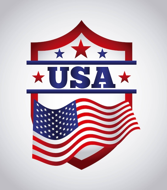 Premium Vector | Usa emblem design