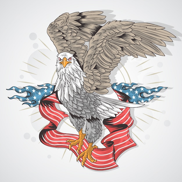 Download Usa flag eagle | Premium Vector