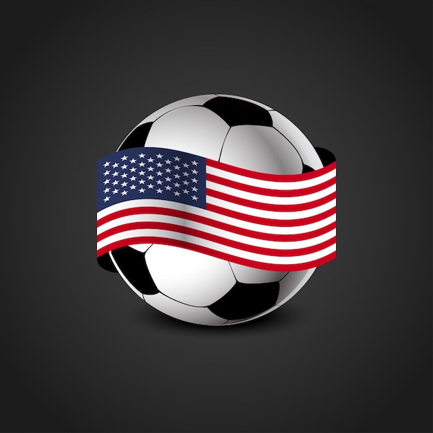 Premium Vector Usa Football Flag