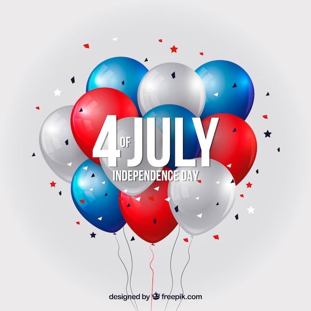 Free Vector | Usa independence day's realistic balloons