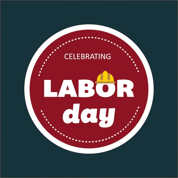Usa labor day badge design