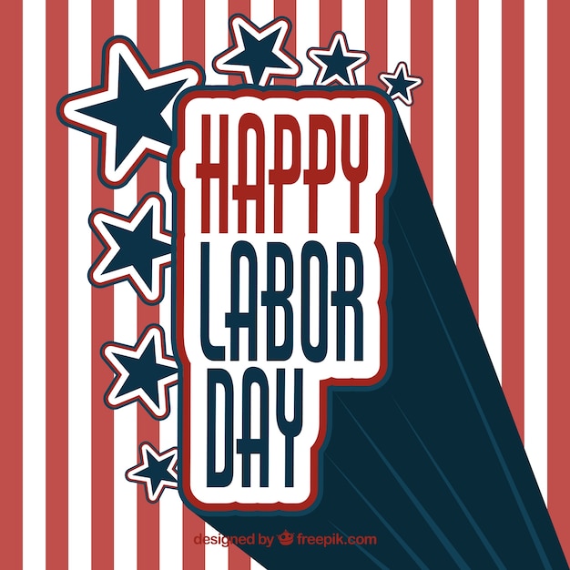Usa labor day composition with flat\
design
