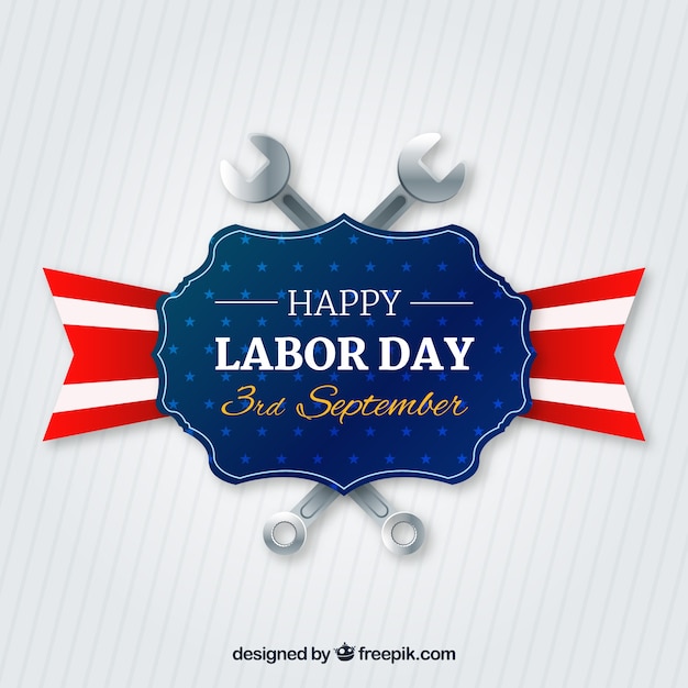 Usa labor day composition with realistic
style