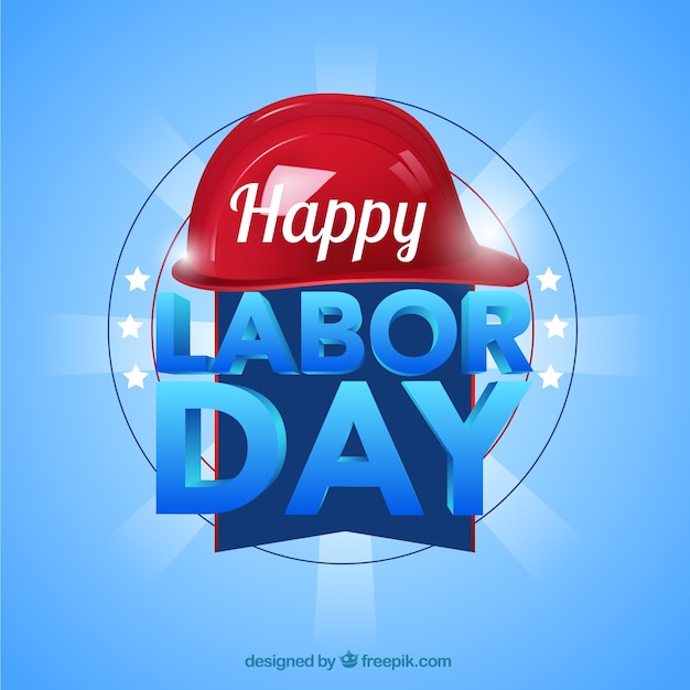 Usa labor day concept with realistic\
style