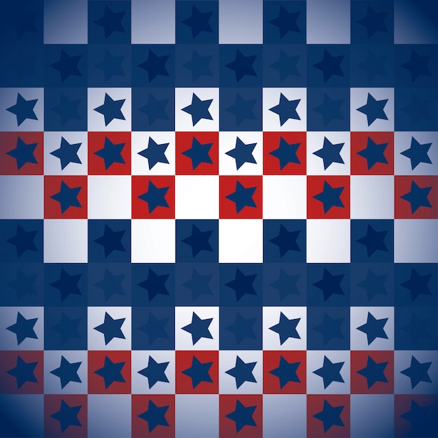 Free Vector | Usa pattern with squares and stars