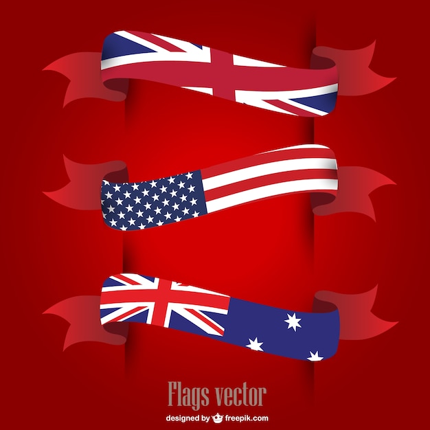 Download USA, UK and Australia flags Vector | Free Download