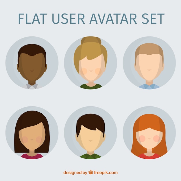 Premium Vector | User avatar set in flat design