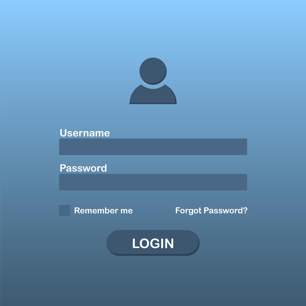 Premium Vector | Username and password for login. interface login. data ...