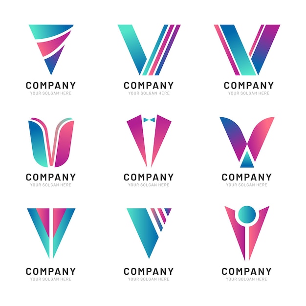Download Free V Logo Collection Free Vector Use our free logo maker to create a logo and build your brand. Put your logo on business cards, promotional products, or your website for brand visibility.