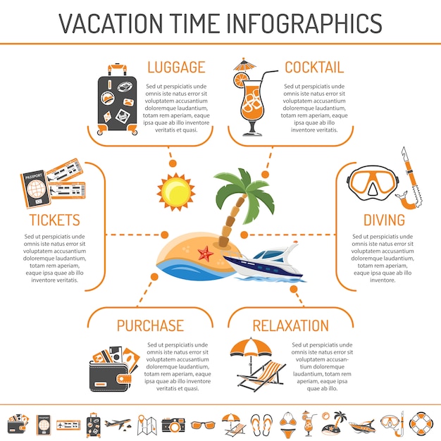 Premium Vector Vacation And Tourism Infographics 1573